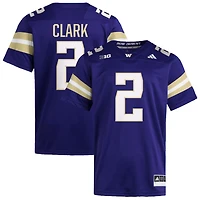 Rahshawn Clark Men's adidas  Purple Washington Huskies NIL Pick-A-Player Home Premier Football Jersey