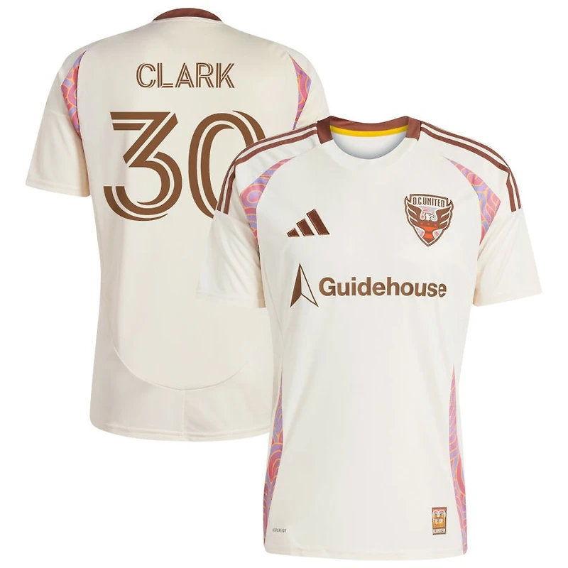 Caden Clark Men's adidas Natural D.C. United 2025 The Soul Kit Replica Custom Jersey