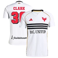 Caden Clark Men's adidas White D.C. United 2025 Third Replica Custom Jersey