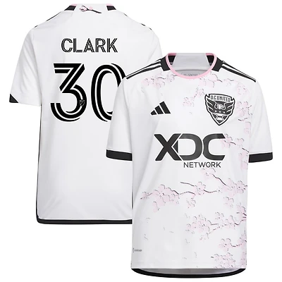 Caden Clark Youth adidas White D.C. United 2023 The Cherry Blossom Kit Replica Custom Jersey