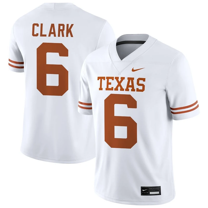 Christian Clark Men's Nike White Texas Longhorns NIL Pick-A-Player Game Jersey
