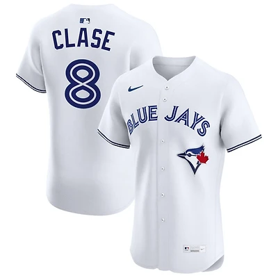 Jonatan Clase Men's Nike White Toronto Blue Jays Home Elite Custom Jersey