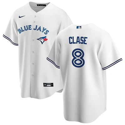 Jonatan Clase Men's Nike White Toronto Blue Jays Home Replica Custom Jersey