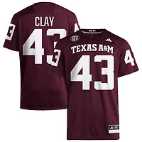 Zachary Clay Men's adidas  Maroon Texas A&M Aggies NIL Pick-A-Player Home Premier Football Jersey