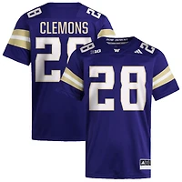 DAryhian Clemons Men's adidas  Purple Washington Huskies NIL Pick-A-Player Home Premier Football Jersey