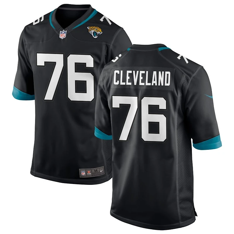 Ezra Cleveland Men's Nike Black Jacksonville Jaguars Custom Game Jersey
