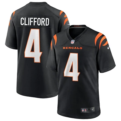 Sean Clifford Men's Nike Black Cincinnati Bengals Game Custom Jersey