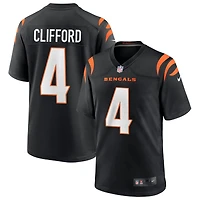 Sean Clifford Men's Nike Black Cincinnati Bengals Game Custom Jersey