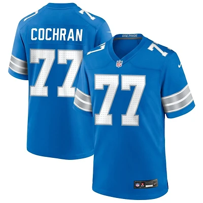 Devin Cochran Men's Nike Blue Detroit Lions Custom Game Jersey