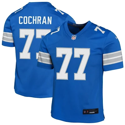 Devin Cochran Youth Nike Blue Detroit Lions Custom Game Jersey