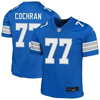 Devin Cochran Youth Nike Blue Detroit Lions Custom Game Jersey