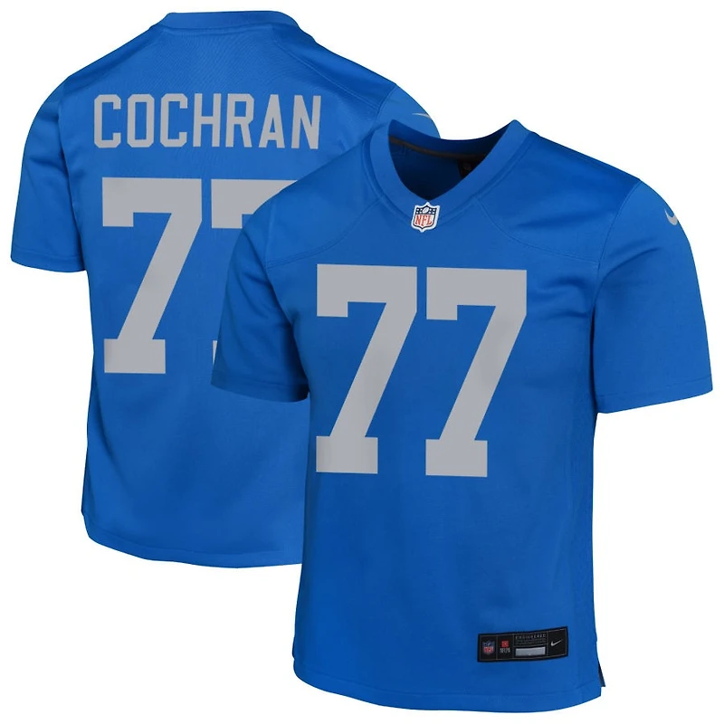 Devin Cochran Youth Nike Blue Detroit Lions Alternate Custom Game Jersey