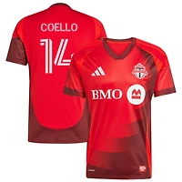 Alonso Coello Men's adidas  Red Toronto FC 2025 Club Kit Replica Custom Jersey