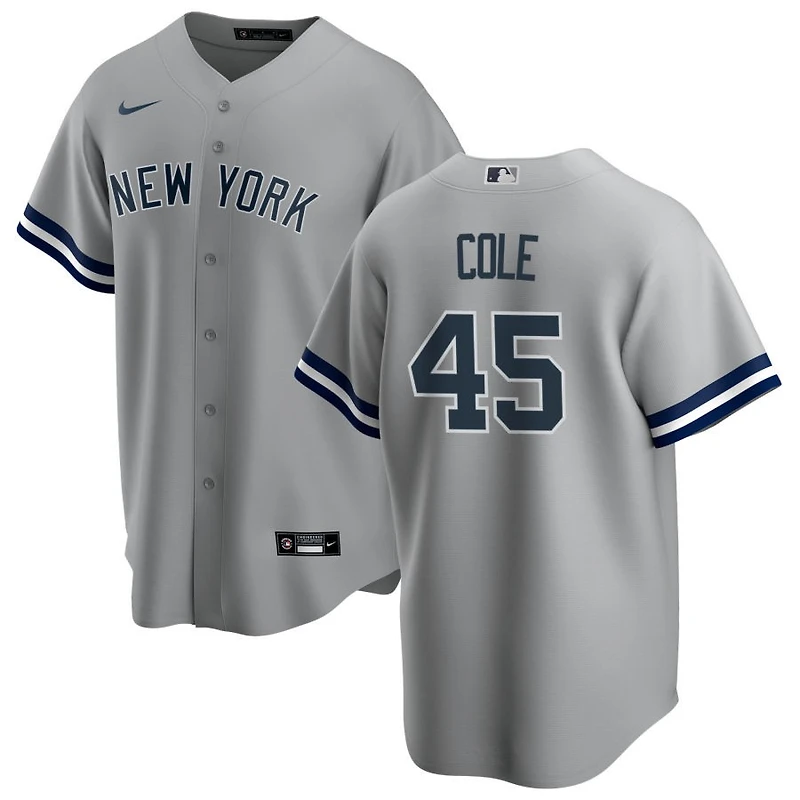 Gerrit Cole Men's Nike Gray New York Yankees Road Replica Custom Jersey