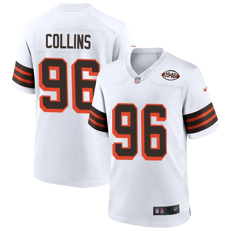 Maliek Collins Men's Nike White Cleveland Browns 1946 Collection Alternate Custom Jersey
