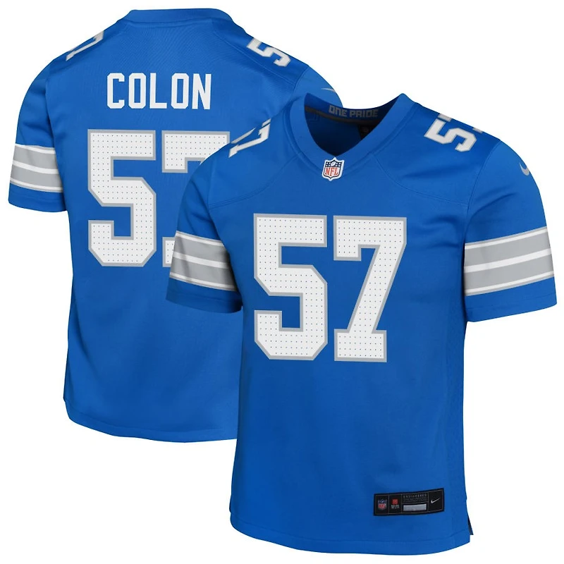 Trystan Colon Youth Nike Blue Detroit Lions Custom Game Jersey