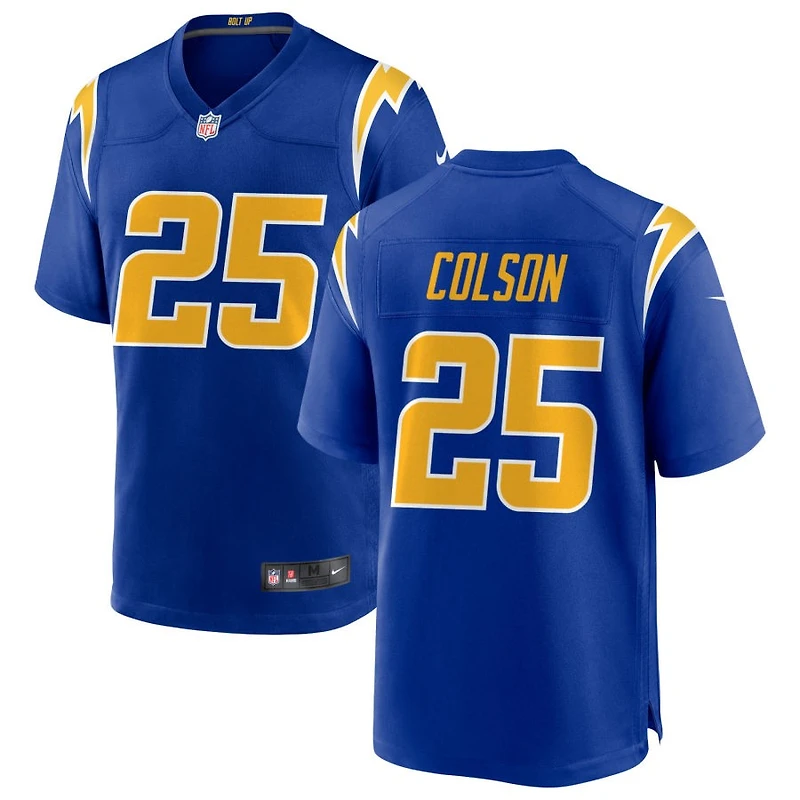 Junior Colson Men's Nike Royal Los Angeles Chargers Alternate Custom Game Jersey