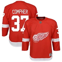J.T. Compher Youth Red Detroit Red Wings Home Custom Premier Jersey