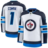 Eric Comrie Men's Fanatics White Winnipeg Jets Away Premium Custom Jersey