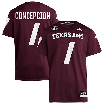 Kevin Concepcion Men's adidas  Maroon Texas A&M Aggies NIL Pick-A-Player Home Premier Football Jersey