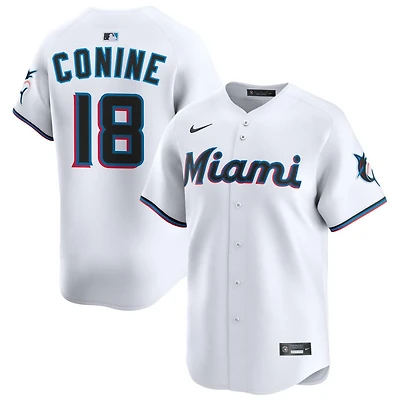 Griffin Conine Youth Nike White Miami Marlins Home Custom Limited Jersey