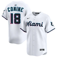 Griffin Conine Youth Nike  White Miami Marlins Home Custom Limited Jersey