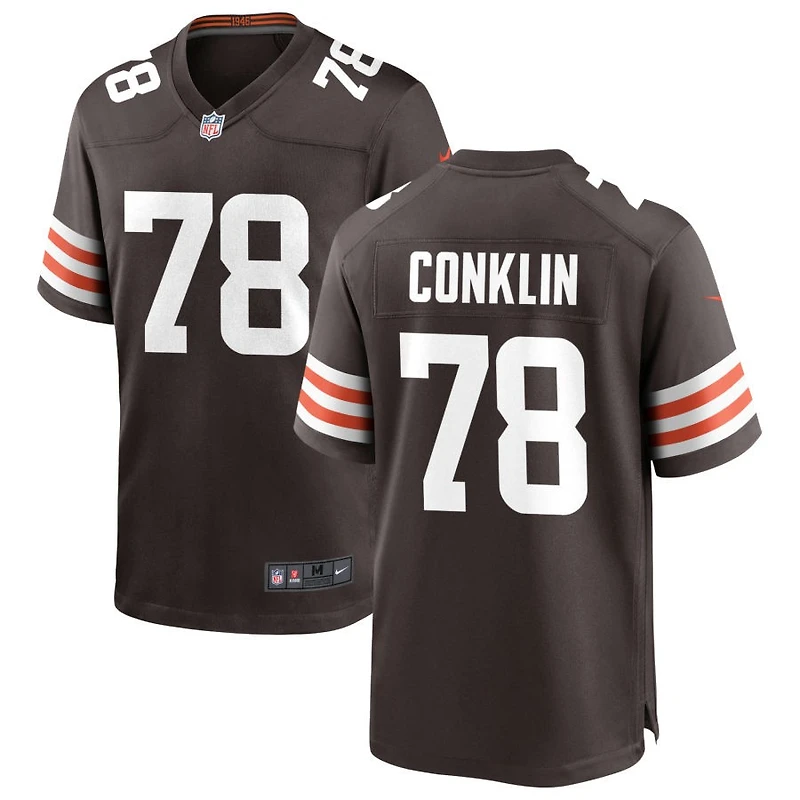 Jack Conklin Men's Nike Cleveland Browns Brown Custom Game Jersey