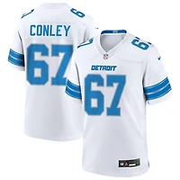 Jack Conley Men's Nike  White Detroit Lions Custom Game Jersey