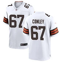 Jack Conley Men's Nike White Cleveland Browns Custom Game Jersey