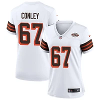 Jack Conley Women's Nike White Cleveland Browns 1946 Collection Alternate Custom Jersey