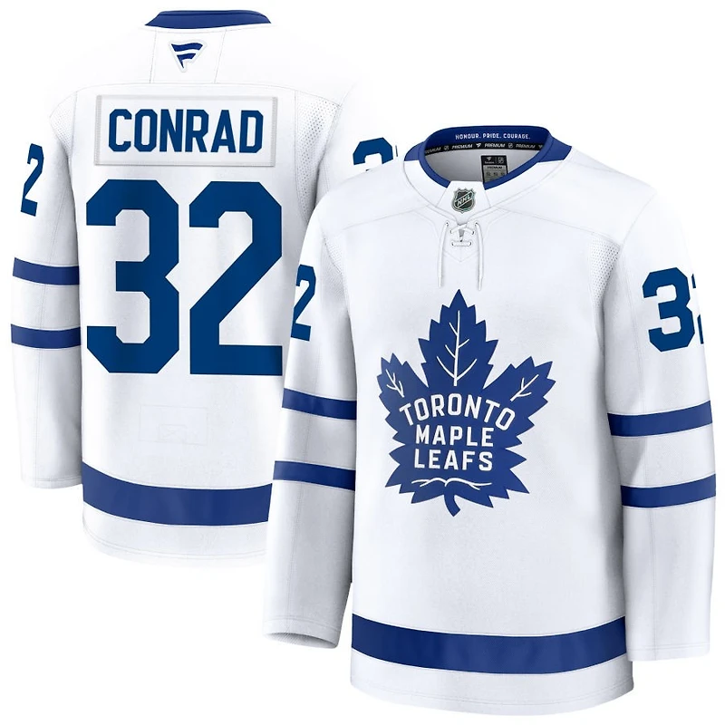 Owen Conrad Men's Fanatics White Toronto Maple Leafs Away Premium Custom Jersey