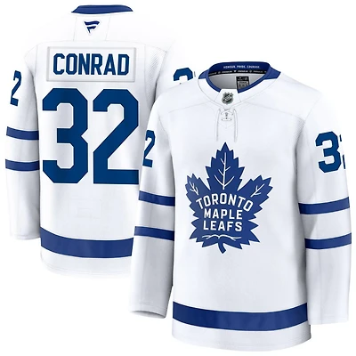 Owen Conrad Men's Fanatics White Toronto Maple Leafs Away Premium Custom Jersey