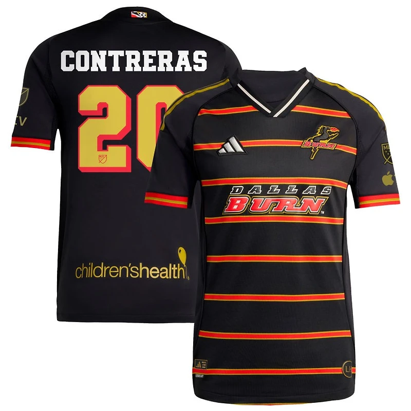 Jaidyn Contreras Men's adidas Black FC Dallas 2025 Third Authentic Custom Jersey