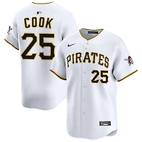 Billy Cook Men's Nike White Pittsburgh Pirates Home Limited Custom Jersey