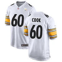 Dylan Cook Men's Nike White Pittsburgh Steelers Game Custom Jersey