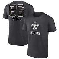 Men's Charcoal New Orleans Saints Personalized Name & Number Monochrome T-Shirt