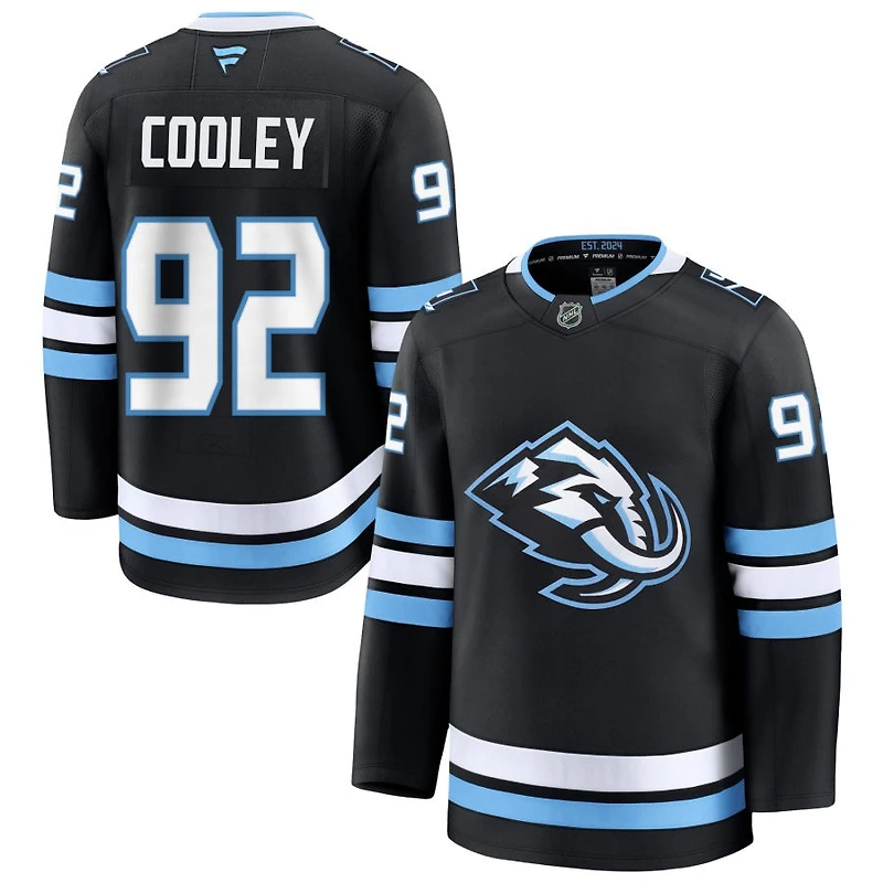 Logan Cooley Men's Fanatics Black Utah Mammoth Home Premium Custom Jersey