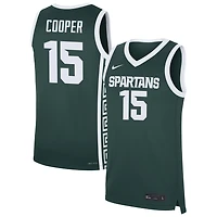 Carson Cooper Men's Nike Green Michigan State Spartans NIL Pick-A-Player Men's Basketball Jersey