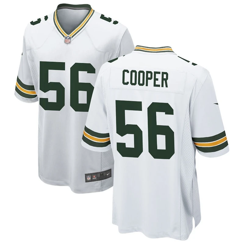 Edgerrin Cooper Men's Nike White Green Bay Packers Custom Game Jersey