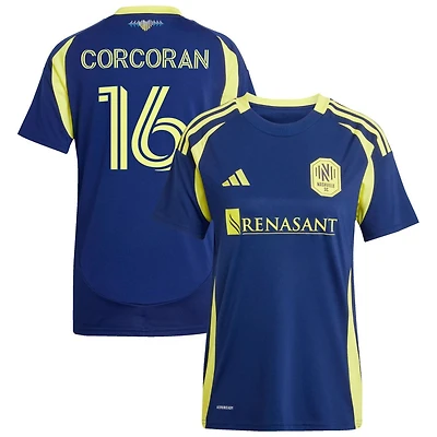 Matt Corcoran Women's adidas  Navy Nashville SC 2025 The Heart of Nashville Kit Replica Custom Jersey