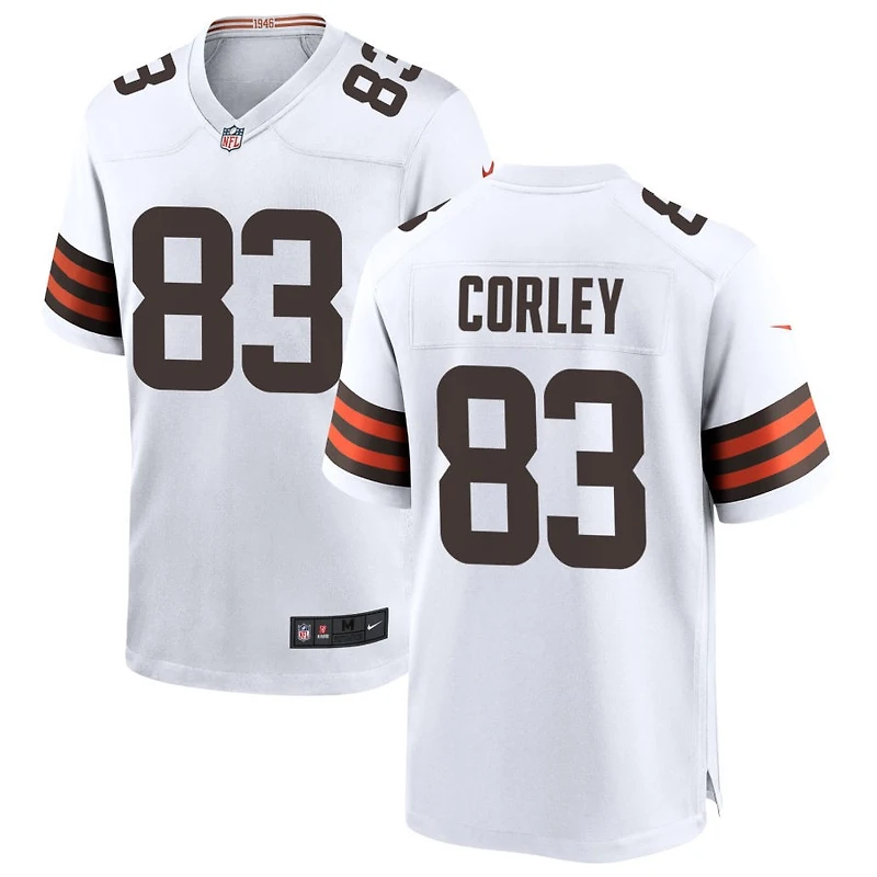 Malachi Corley Men's Nike White Cleveland Browns Custom Game Jersey