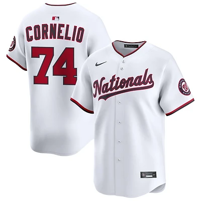 Riley Cornelio Men's Nike White Washington Nationals Home Limited Custom Jersey