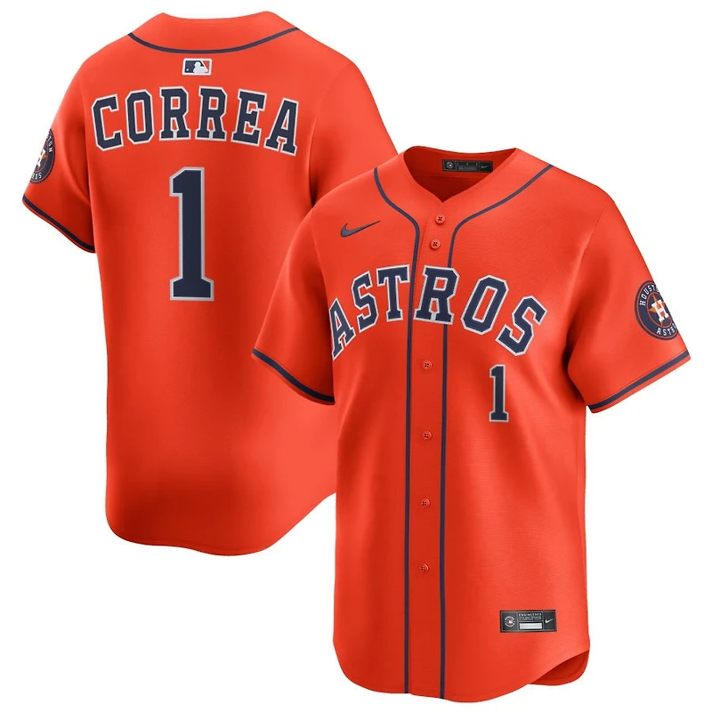 Carlos Correa Men's Nike Orange Houston Astros Alternate Limited Custom Jersey