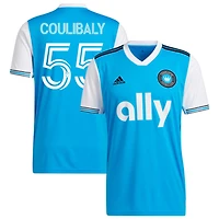 Baye Coulibaly Men's adidas Blue Charlotte FC 2022 Primary Replica Custom Jersey