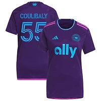 Baye Coulibaly Women's adidas Purple Charlotte FC 2023 Crown Jewel Kit Replica Custom Jersey