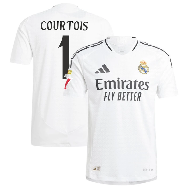Thibaut Courtois Men's adidas  White Real Madrid 2024/25 Home Authentic Custom Jersey