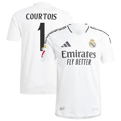 Thibaut Courtois Men's adidas  White Real Madrid 2024/25 Home Authentic Custom Jersey