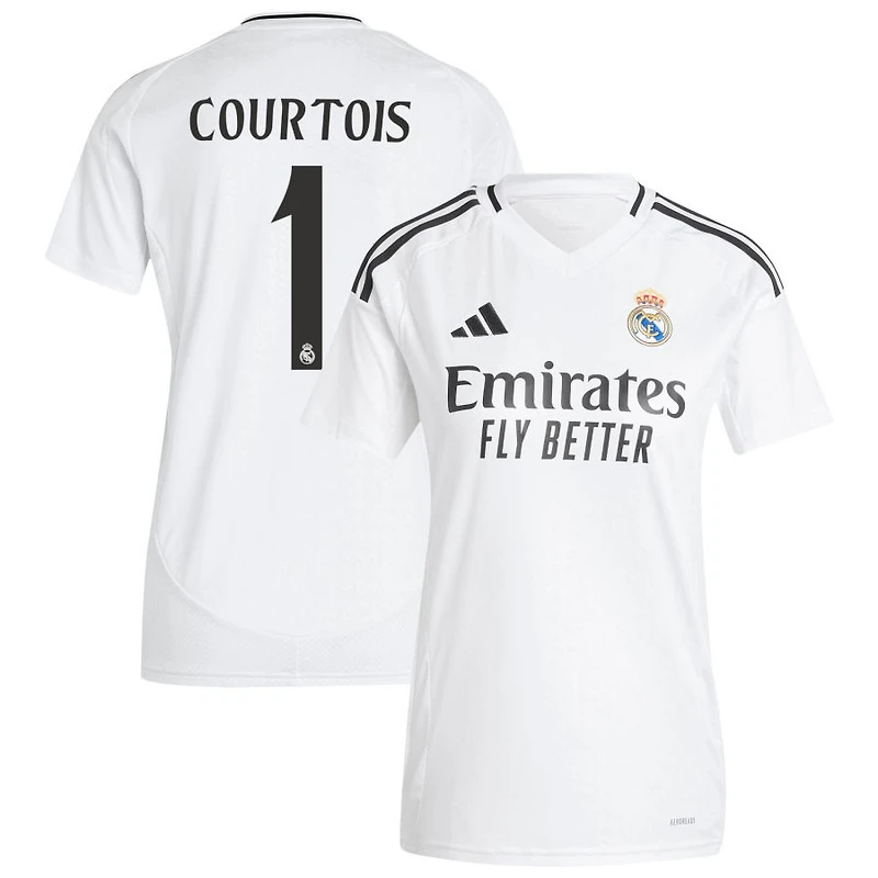 Thibaut Courtois Women's adidas White Real Madrid 2024/25 Home Replica Custom Jersey