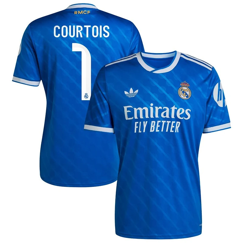 Thibaut Courtois Men's adidas  Blue Real Madrid 2025/26 Third Replica Custom Jersey