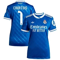 Thibaut Courtois Women's adidas  Blue Real Madrid 2025/26 Third Replica Custom Jersey
